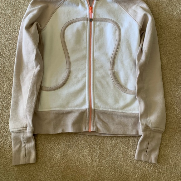 Lululemon Scuba Hoodie sz 10 cream and white - Picture 4 of 4